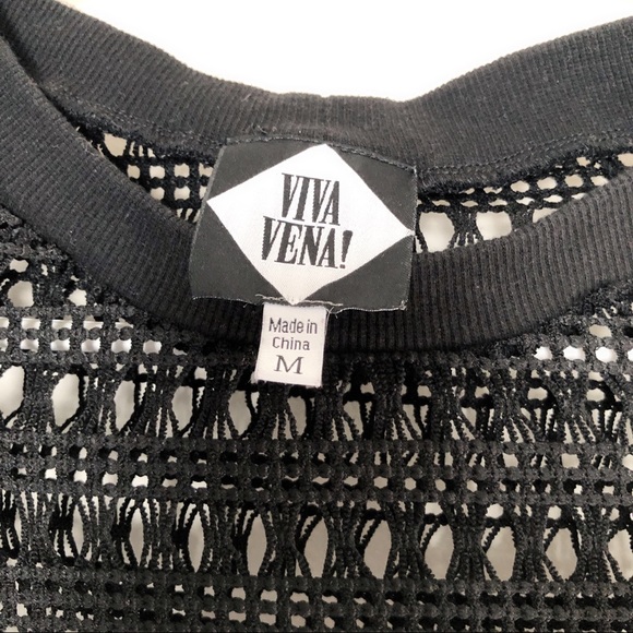 VIVA VENA Crochet Semi-Sheer Mesh Top - Picture 2 of 8